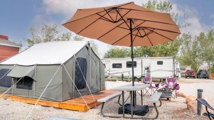 Funstays Glamping Setup Tent In Rv Park #4 Ok-T4