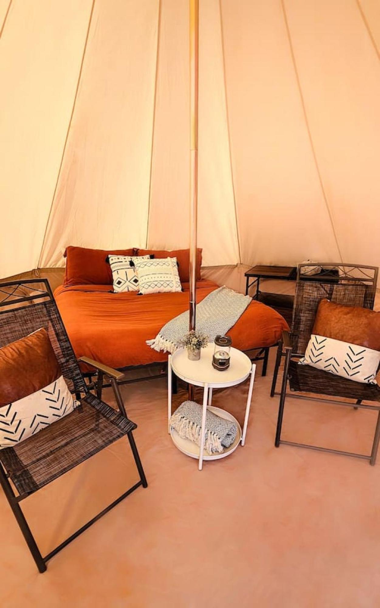Glamping Queen Tent At Private Riverside Ranch Luxury tent Moab
